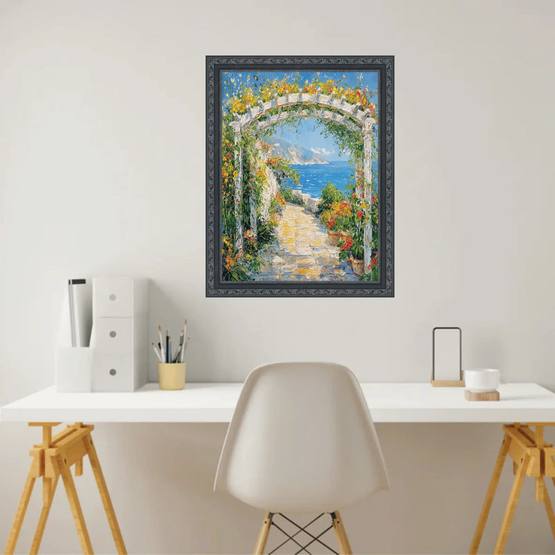 30x40 Frame Ornate Beaded Scoop Black Picture Frame Cris Cross