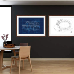 Blueprint Picture Frame – Modern Framing for House Plans & Construction Blueprints