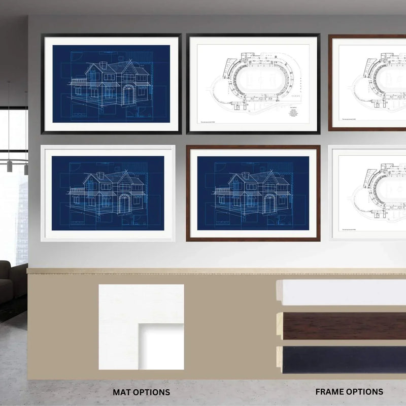 Blueprint Picture Frame – Modern Framing for House Plans & Construction Blueprints