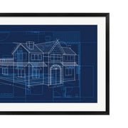 Architectural Blueprints Frames or Patent Drawings Picture Frames Matted 24x36 Inch