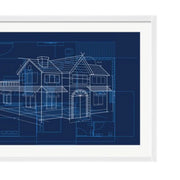 Architectural Blueprints Frames or Patent Drawings Picture Frames Matted 24x36 Inch
