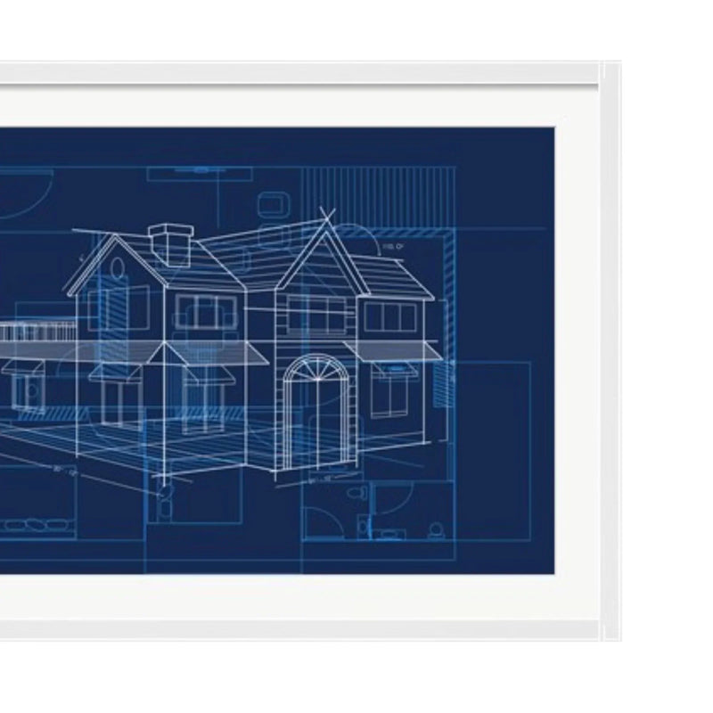 Architectural Blueprints Frames or Patent Drawings Picture Frames Matted 24x36 Inch