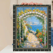 22x30 Frame Boho Black Bamboo Wood Picture Frame