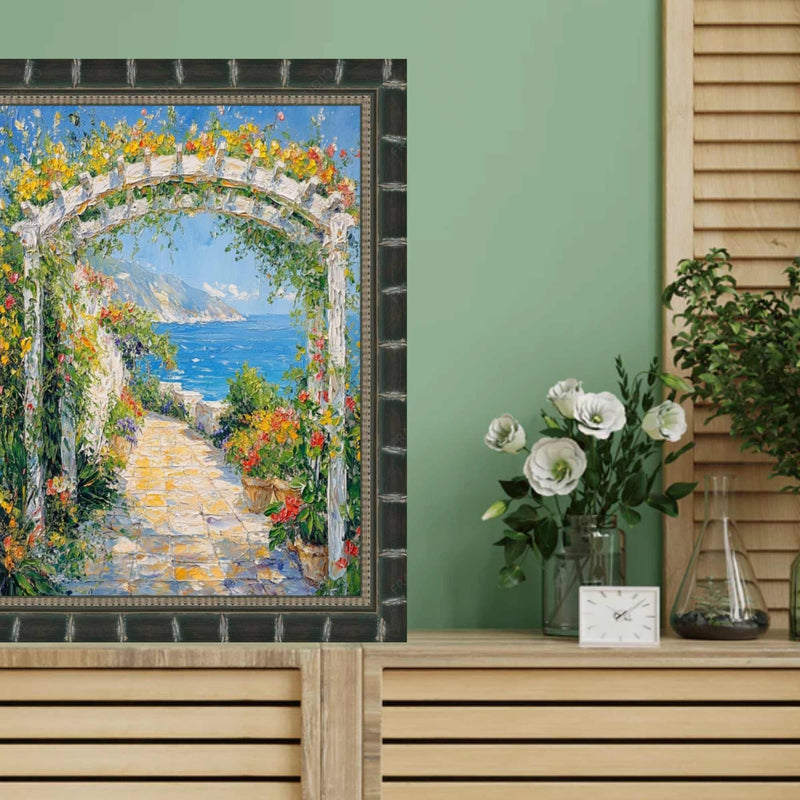 24x36 Frame Boho Black Bamboo Wood Picture Frame