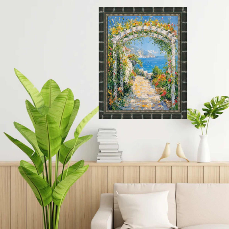 Boho Black Bamboo Wood Picture Frame 