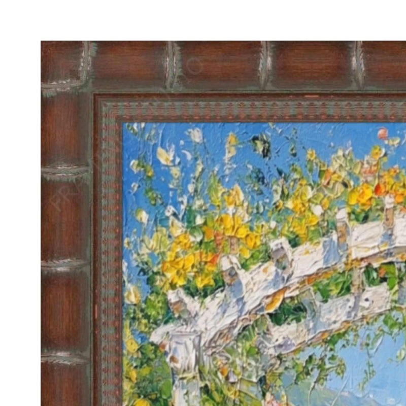 12x16 Frame Boho Dark Brown Bamboo Picture Frame