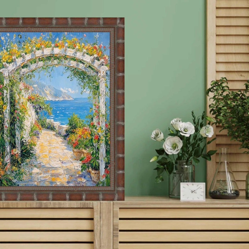 12x36 Frame Boho Dark Brown Bamboo Picture Frame