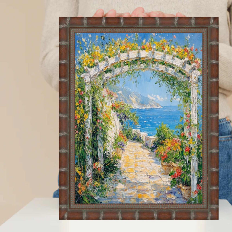 15x15 Frame Boho Dark Brown Bamboo Picture Frame