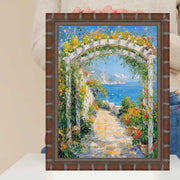 24x30 Frame Boho Dark Brown Bamboo Picture Frame