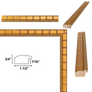 12x15 Frame Boho Gold Bamboo Wood Picture Frame