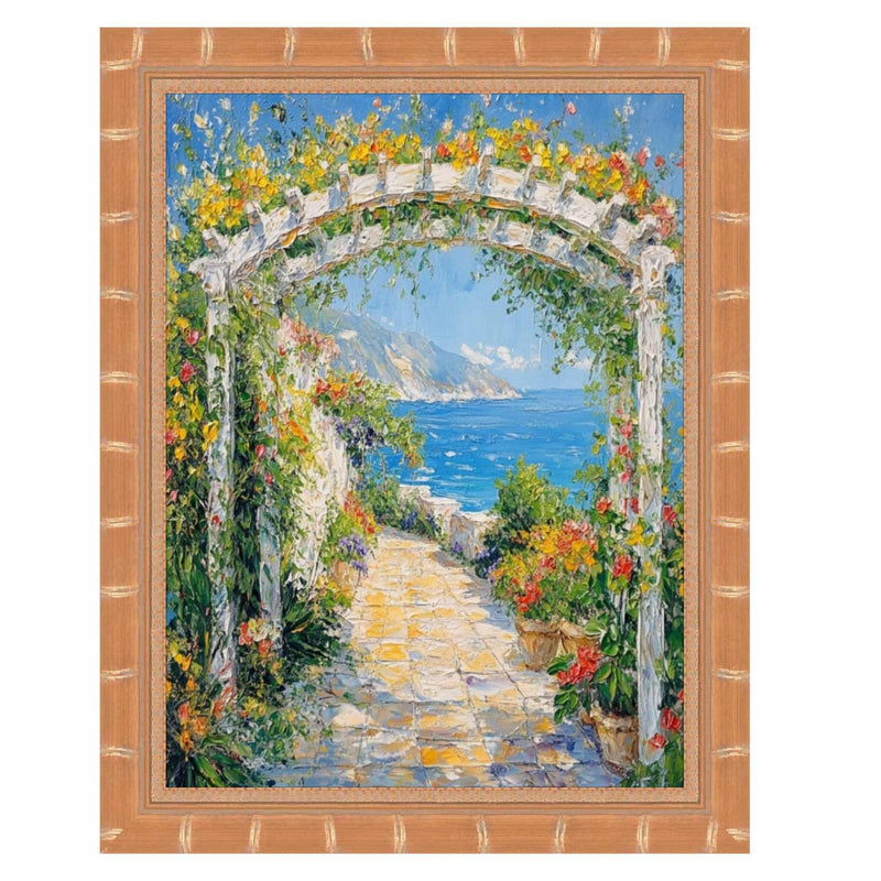 24x36 Frame Boho Gold Bamboo Wood Picture Frame