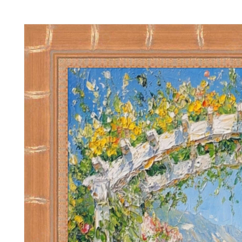 32x24 Frame Boho Gold Bamboo Wood Picture Frame