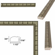 9x9 Frame Boho Silver Bamboo Wood Picture Frame