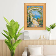 12x12 Frame Bright Gold Leaf Wave Picture Frame - Business Frame