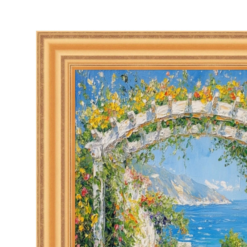 19x27 Frame Bright Gold Leaf Wave Picture Frame - Business Frame