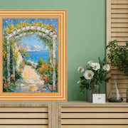 32x24 Frame Bright Gold Leaf Wave Picture Frame - Business Frame