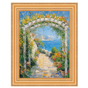 Bright Gold Leaf Wave Picture Frame 