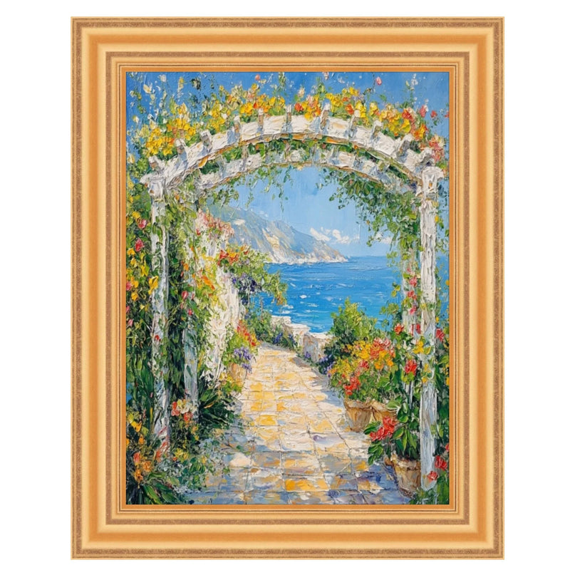 Bright Gold Leaf Wave Picture Frame 