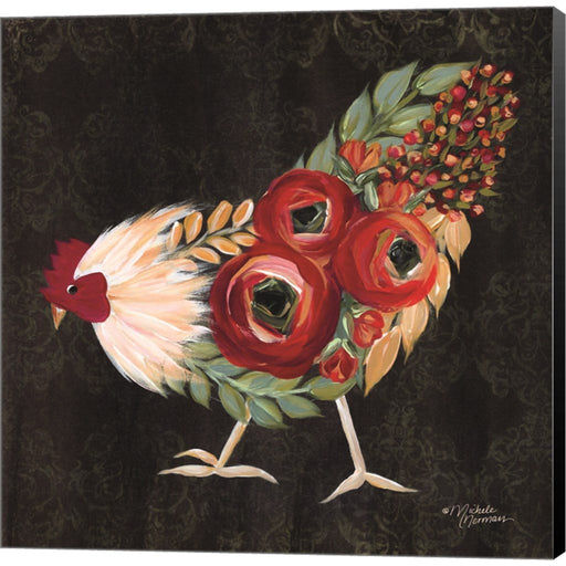 Botanical Rooster by Michele Norman, Canvas Art