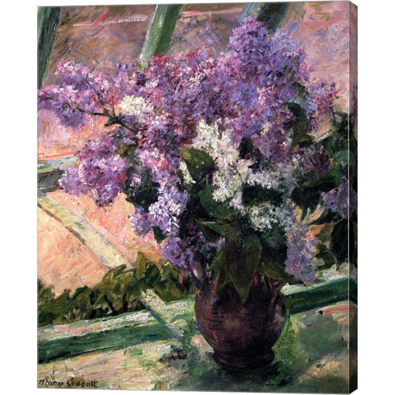 Lilacs in a Window, c1880 by Mary Cassatt, Canvas Art