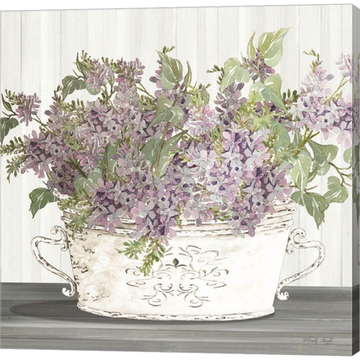 Lilac Galvanized Pot by Cindy Jacobs, Canvas Art