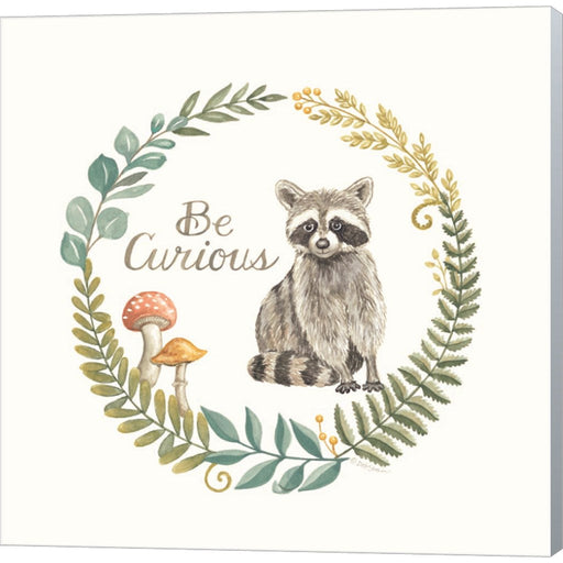 Be Curious Raccoon by Deb Strain, Canvas Art