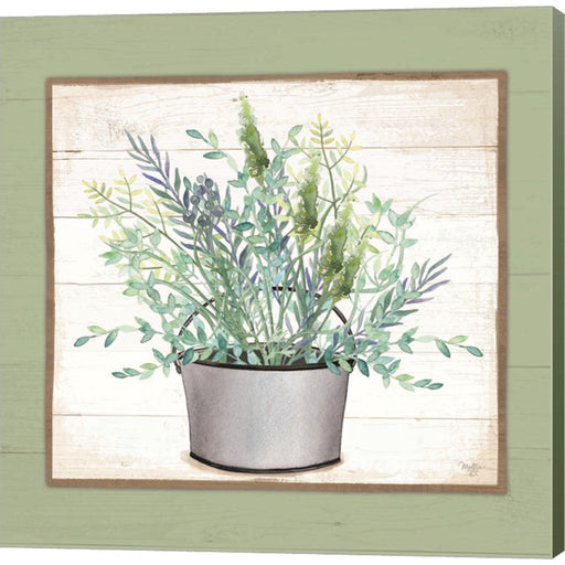 Pot of Herbs II by Mollie B., Canvas Art