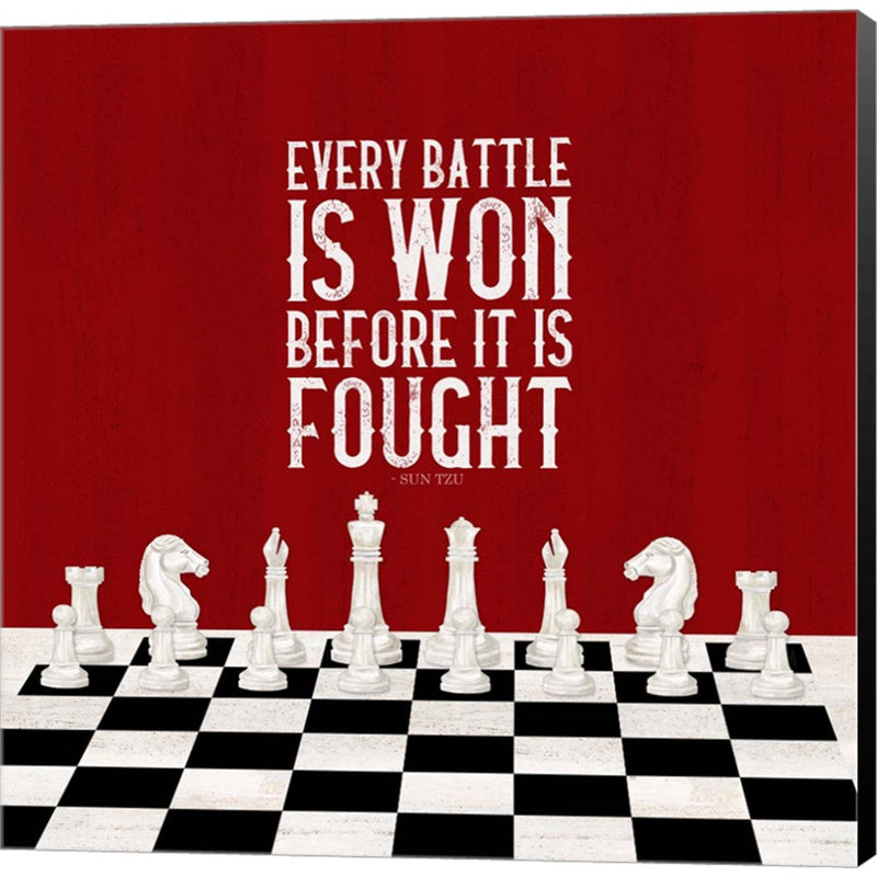 Rather be Playing Chess Red I-Every Battle by Tara Reed, Canvas Art