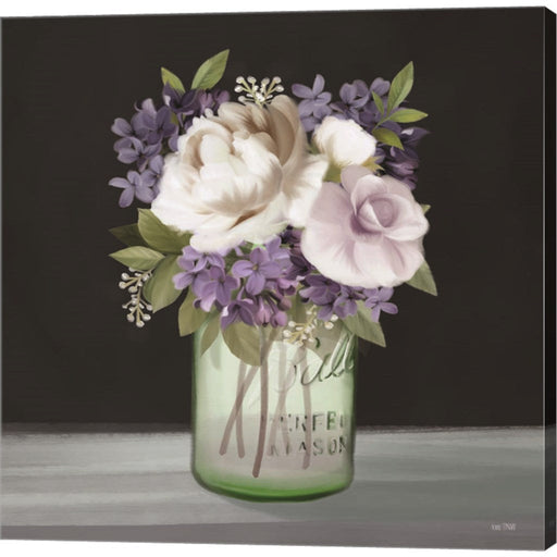 Lilac Mason Jar Floral by House Fenway, Canvas Art