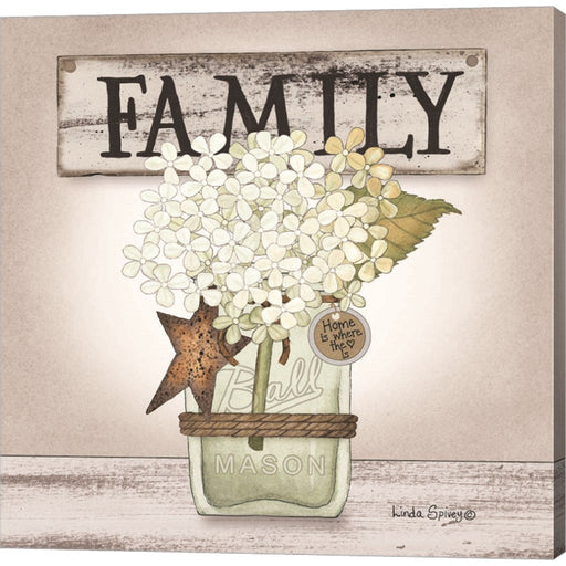 Hydrangea in Jar by Linda Spivey, Canvas Art