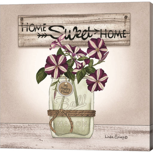 Petunias in Jar by Linda Spivey, Canvas Art