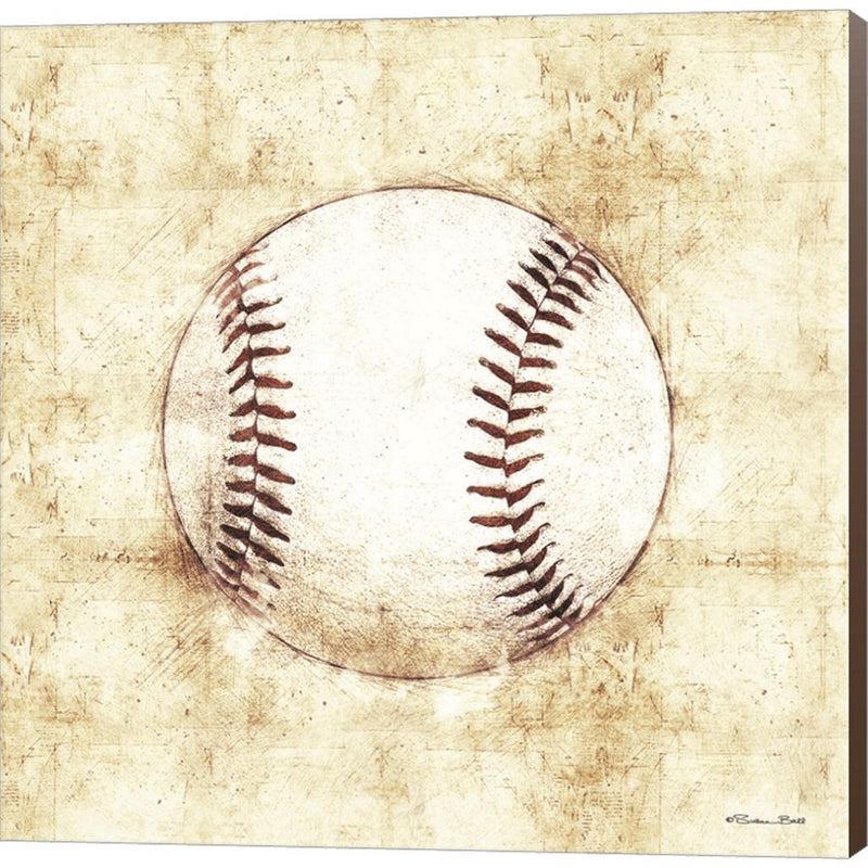 Baseball Sketch by Susan Ball, Canvas Art