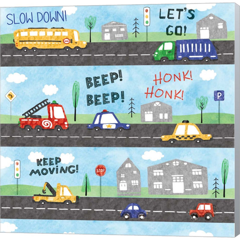 Street Scene by ND Art & Design, Canvas Art