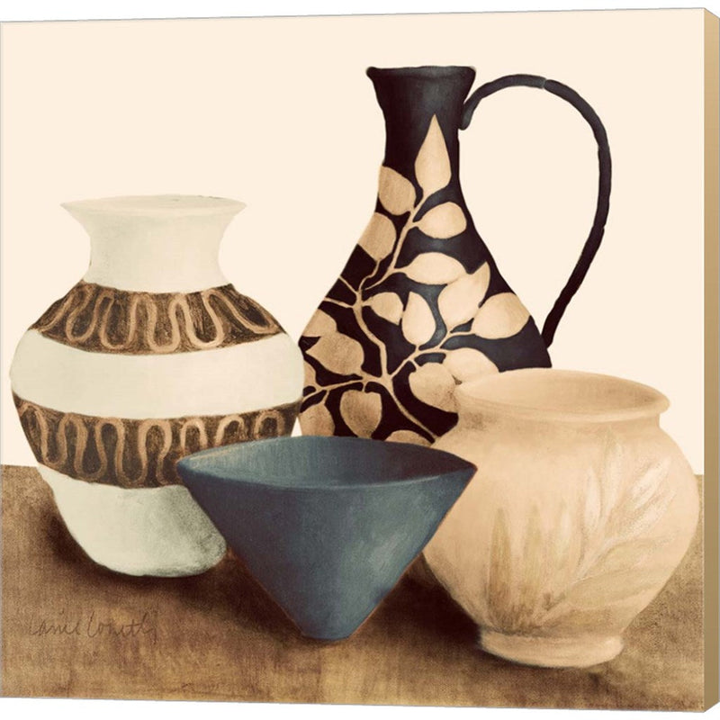 Decorative Beige Vessels I by Lanie Loreth, Canvas Art