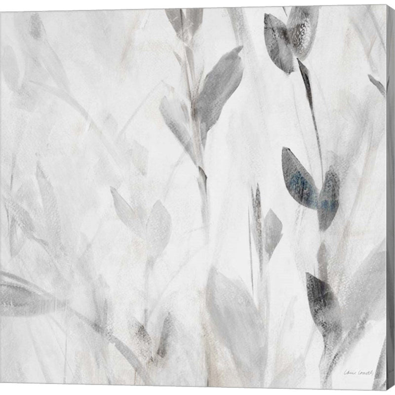 Gray Misty Leaves Square II by Lanie Loreth, Canvas Art