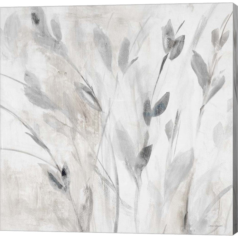 Gray Misty Leaves Square I by Lanie Loreth, Canvas Art