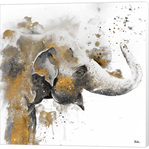 Water Elephant with Gold by Patricia Pinto, Canvas Art