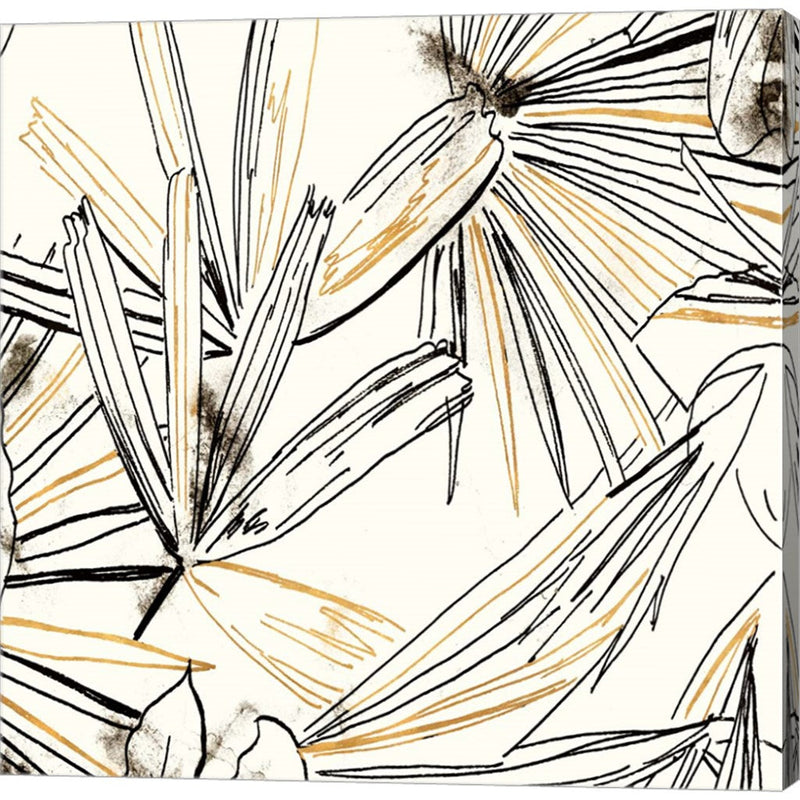 Selva Black And Gold Sketch II by Patricia Pinto, Canvas Art