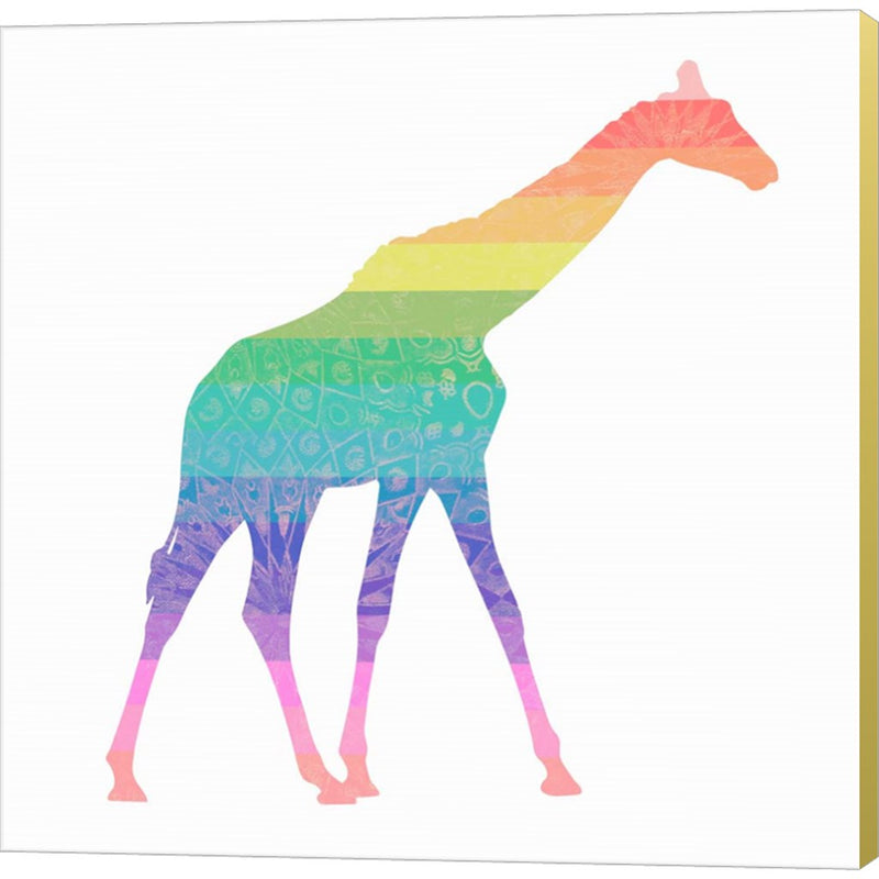 Rainbow Giraffe by SD Graphics Studio, Canvas Art