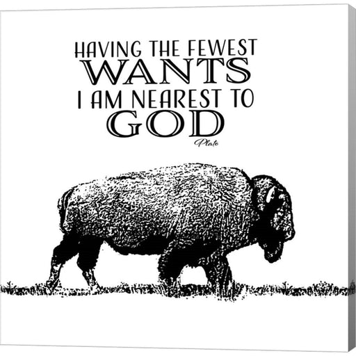Fewest Wants Nearest To God by SD Graphics Studio, Canvas Art