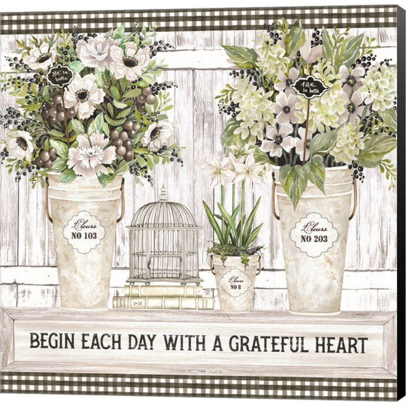 Begin Each day by Cindy Jacobs, Canvas Art