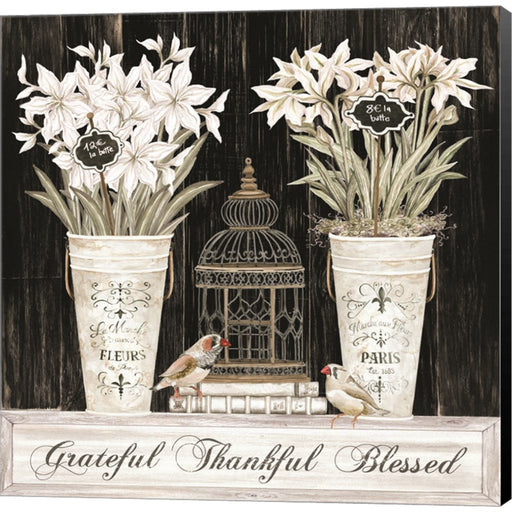Grateful Thankful Blessed Still Life by Cindy Jacobs, Canvas Art