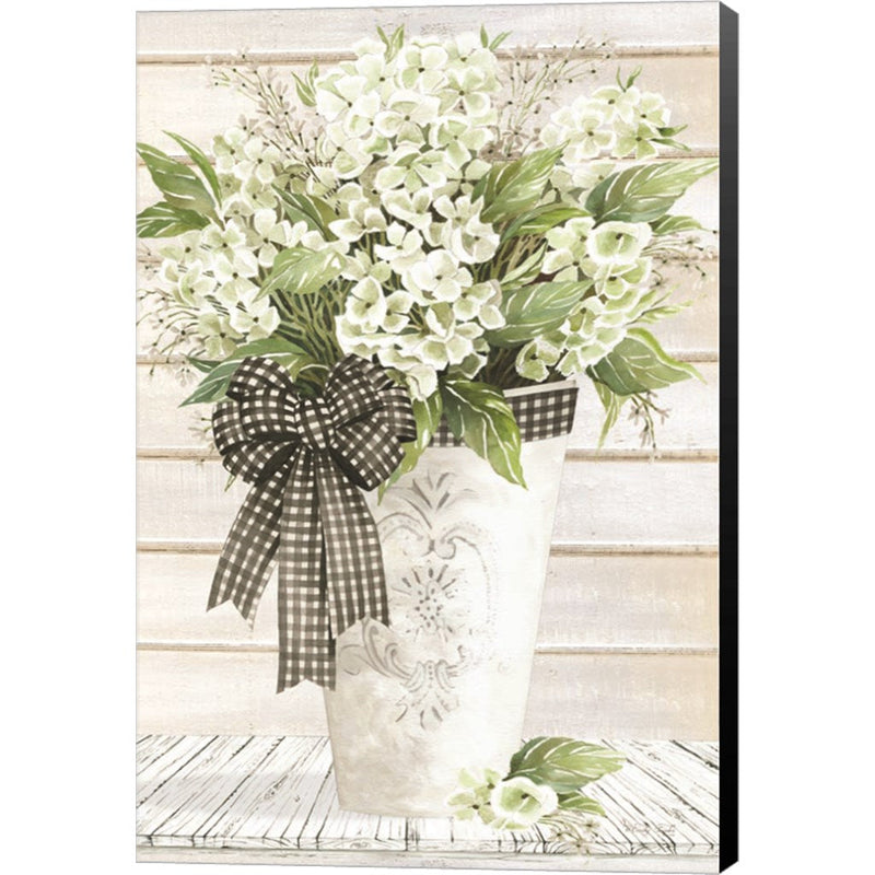 White Hydrangeas by Cindy Jacobs, Canvas Art