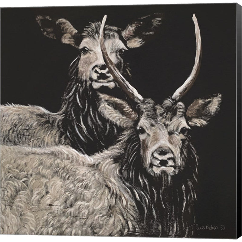 Two Woodland Deer by Suzi Redman, Canvas Art