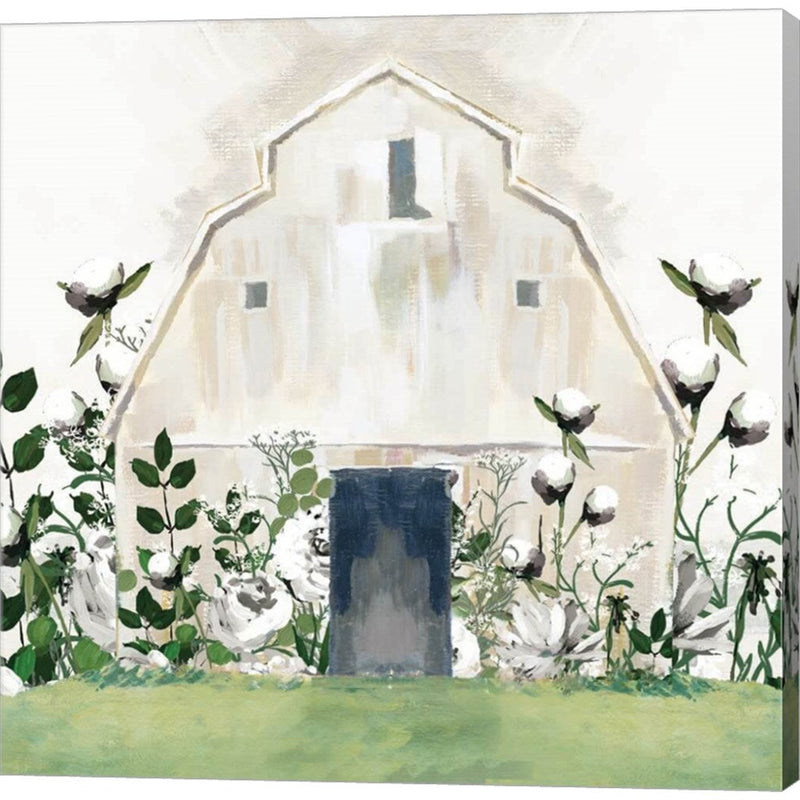 White Floral Barn by White Ladder, Canvas Art