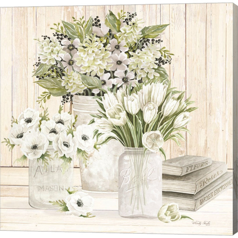 Collection of White Flowers by Cindy Jacobs, Canvas Art