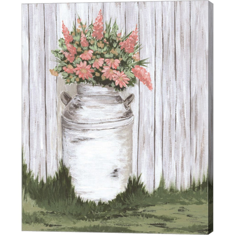 White Washed Milk Can by Michele Norman, Canvas Art