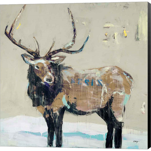 Winter Elk Neutral by Kellie Day, Canvas Art