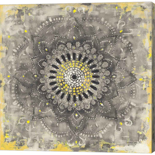 Gray Concentric Mandala by Danhui Nai, Canvas Art