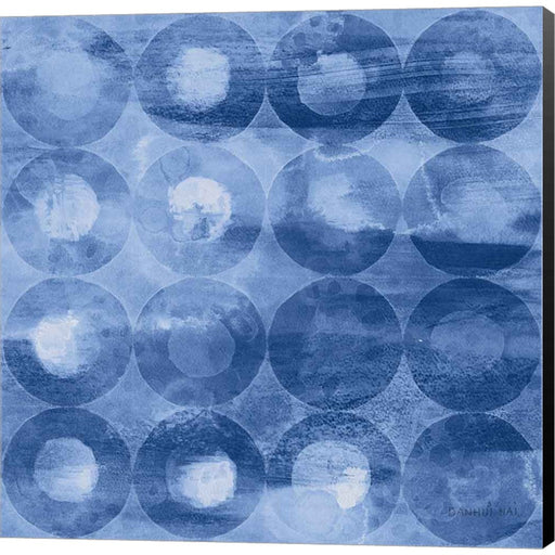 Touching Circles III Navy by Danhui Nai, Canvas Art